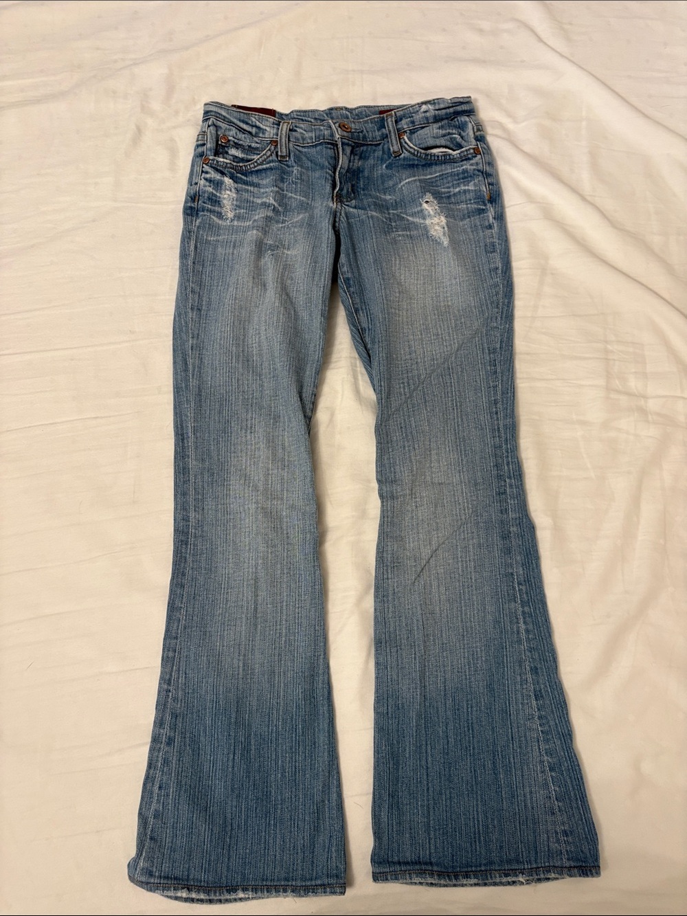 Light Blue Flare Jeans for Women